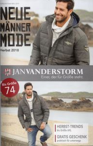 Каталог Jan Vanderstorm осень/зима 2018/19 — это бренд мужской моды в больших размерах: повседневные и классические модели