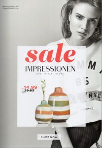 Каталог Impressionen Sale лето 2018 - распродажа люксовых товаров европейских брендов: женская мода и предметы интерьера