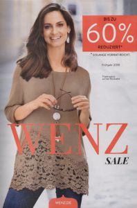 Каталог Wenz Sale весна 2018 - распродажа до 60% широко спектра товаров из Европы